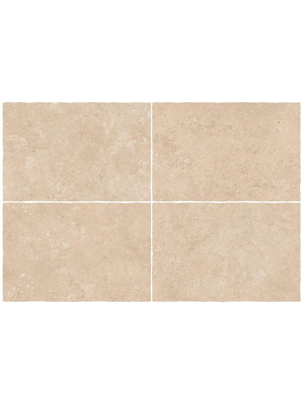 Campaspero Sand Tumbled Limestone-Effect Porcelain Tile - 910x610x20mm