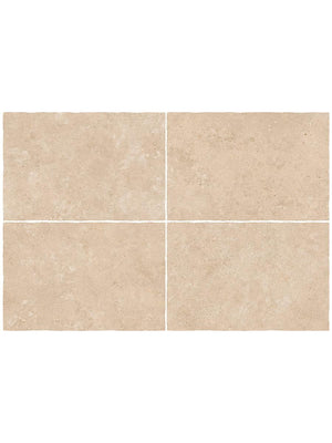 Campaspero Sand Tumbled Limestone-Effect Porcelain Tile - 910x610mm