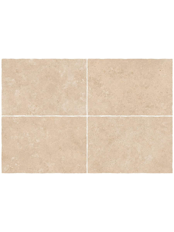 Campaspero Sand Tumbled Limestone-Effect Porcelain Tile - 910x610mm