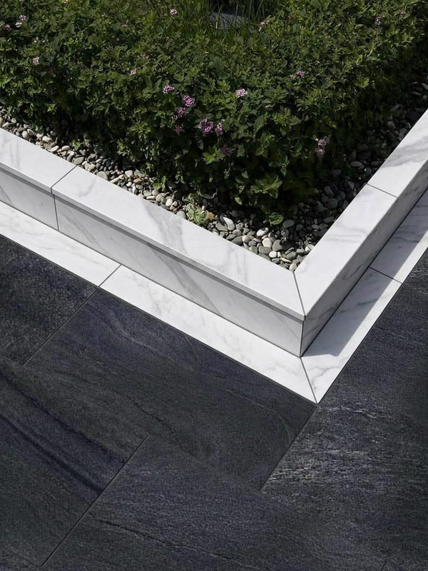 Carrara Marble Porcelain Riser and Edging - 900x150x20mm