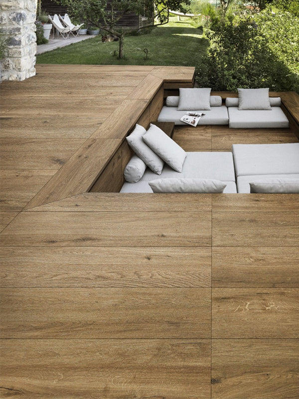 Castagno Italian Wood Effect Tile - 1200x400x20mm