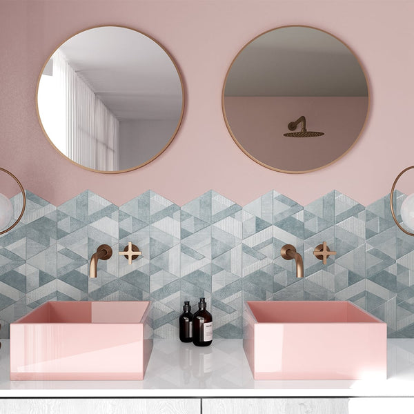 Catuni Azul Hexagon Porcelain Wall Tiles - 258x290mm