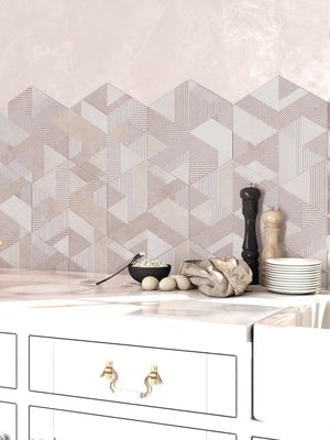 Catuni Rosa Hexagon Porcelain Wall Tiles - 258x290mm
