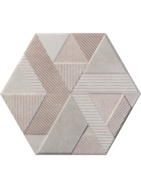 Catuni Rosa Hexagon Porcelain Wall Tiles - 258x290mm
