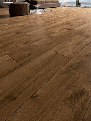Cherry Oak Wood Indoor Porcelain Floor Tile - 1200x300mm