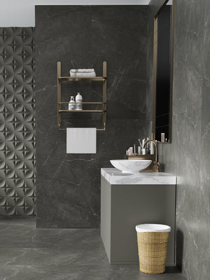 Como Black Matt Porcelain Tile - 1200x600x9mm