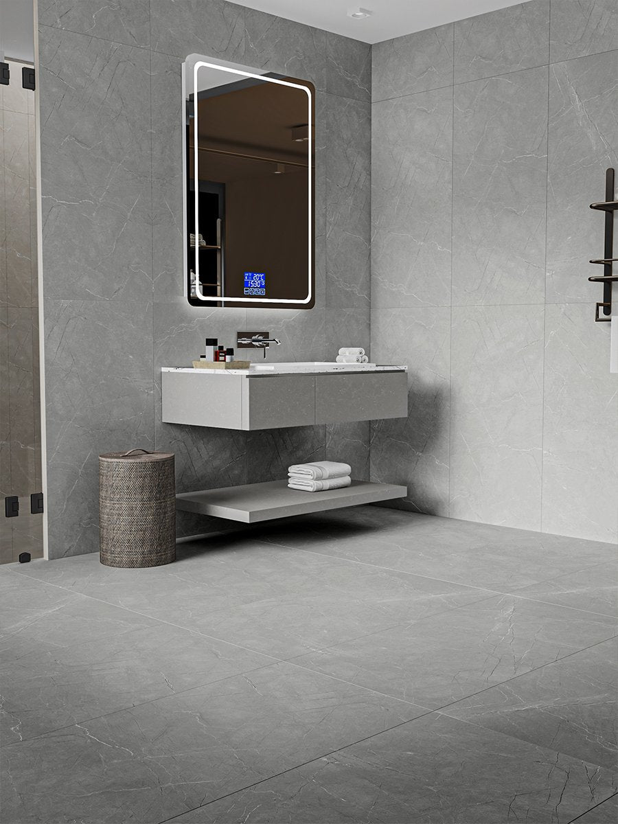 Como Grey Matt Porcelain Tile - 1200x600x9mm