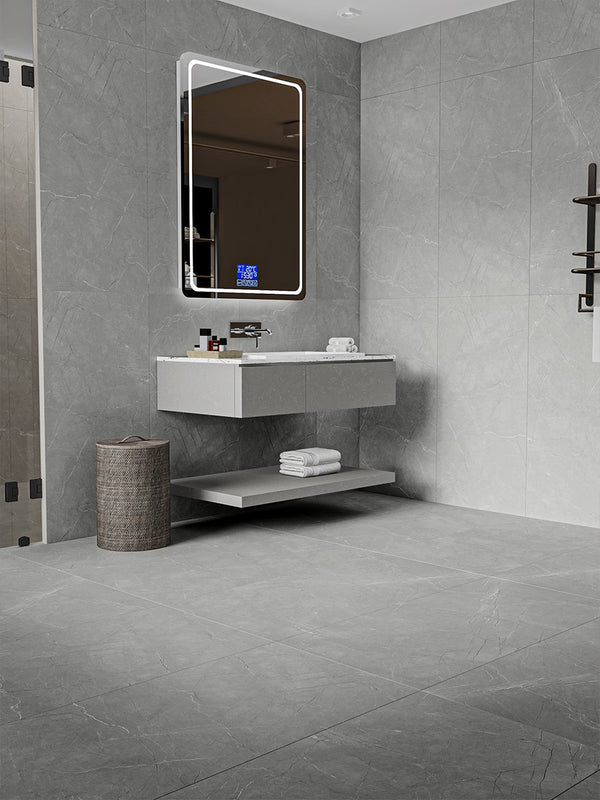 Como Grey Matt Porcelain Tile - 1200x600x9mm