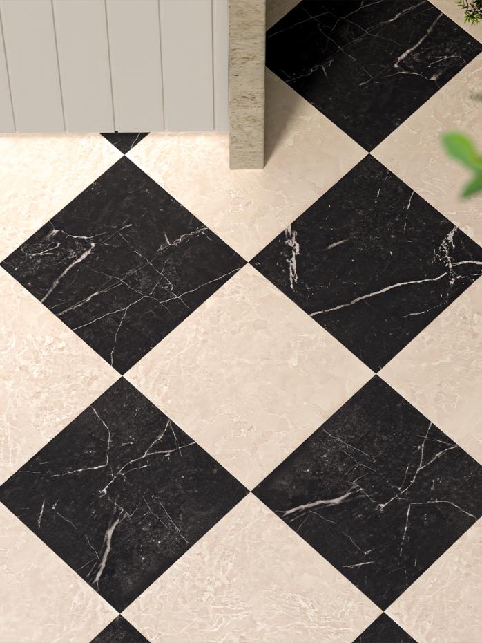 Brera Cosmo Crema Italian Marble Effect Porcelain Tile - 300x300x8.5mm