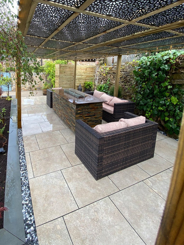 Cotswold Beige Porcelain Slabs - 800x800mm