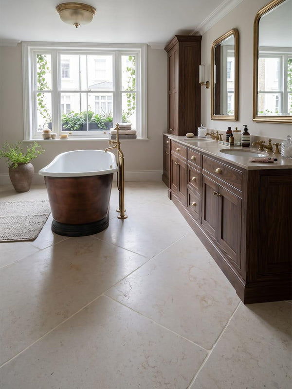 Cotswold Creama Natural Limestone Tiles - 600xFree Lengthx15mm