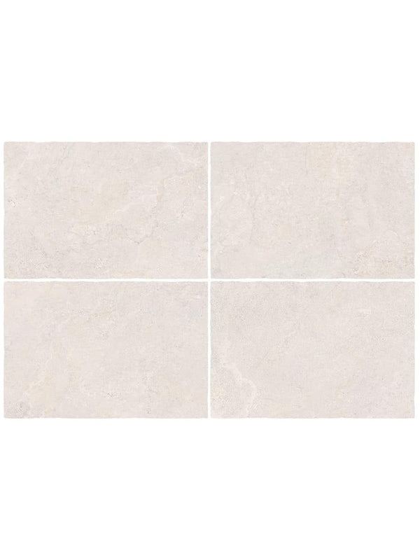 Cotswold White Tumbled Limestone-Effect Porcelain Paving - 910x610x20mm