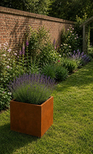Corten Steel Planter - 400x400x400mm - Pre-Rusted