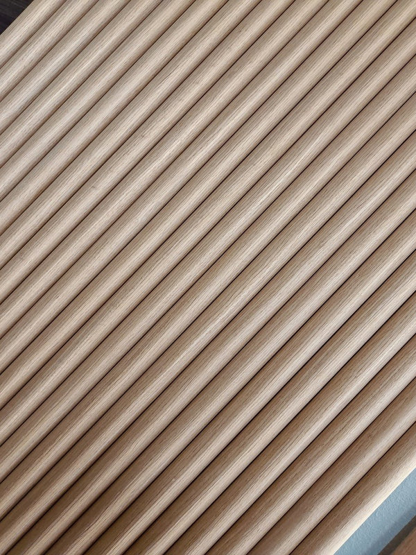 Natural Oak Flexible Round Slat Acoustic Wood Panels
