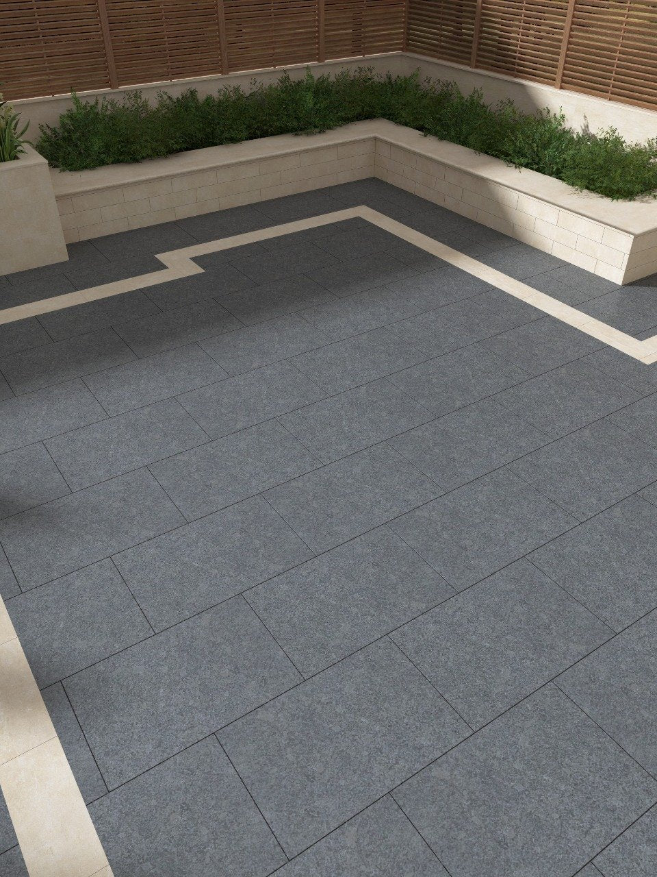 Dark Grey Granite Paving Slabs - 900x600