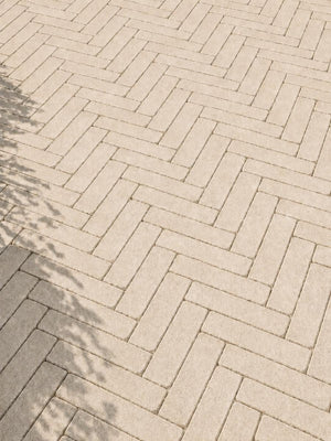 Desert Beige Limestone Slim Sett Pavers - 200x50x40mm