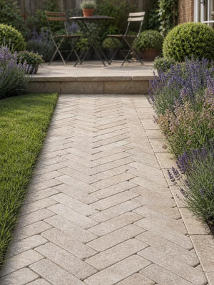 Dijon Heritage Textured Natural Limestone Pavers - 200x50x40mm