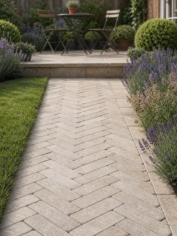 Dijon Heritage Textured Natural Limestone Pavers - 200x50x40mm