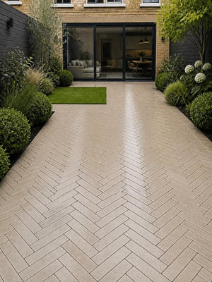 Dijon Heritage Textured Natural Limestone Pavers - 200x50x40mm