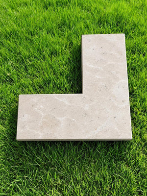 Dijon Limestone Corner Wall Coping - 800x350x30mm