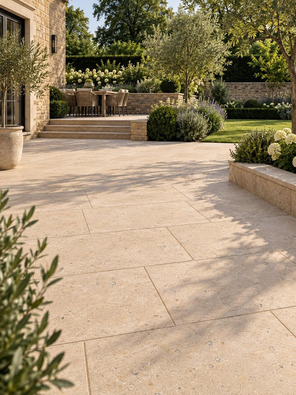 Dijon Heritage Textured Natural Limestone Paving Slabs - 900x600x20mm