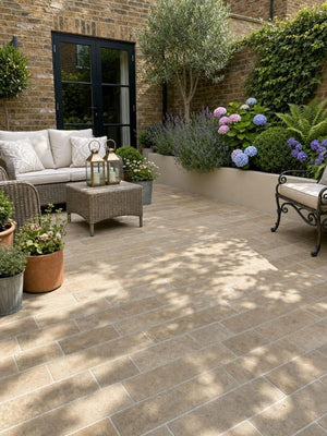 Dijon Honed & Tumbled Limestone Cobbles & Pavers - 100 x Free Length x 40mm