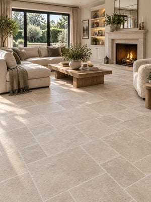 Dijon Honed & Tumbled Modular Pattern Limestone Tiles
