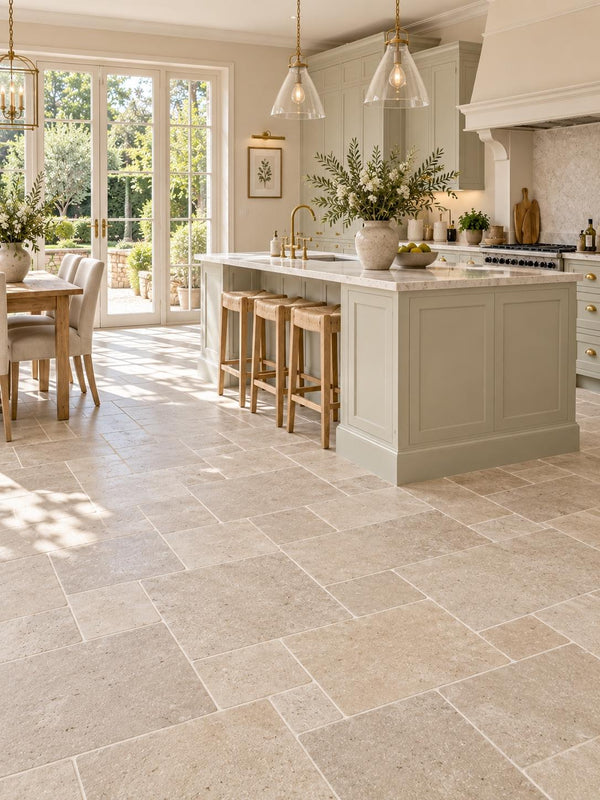 Dijon Honed & Tumbled Modular Pattern Limestone Tiles