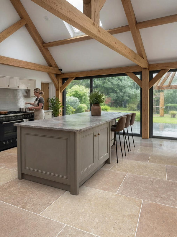Dijon Honed Tumbled Limestone Tiles - 900x600x15mm