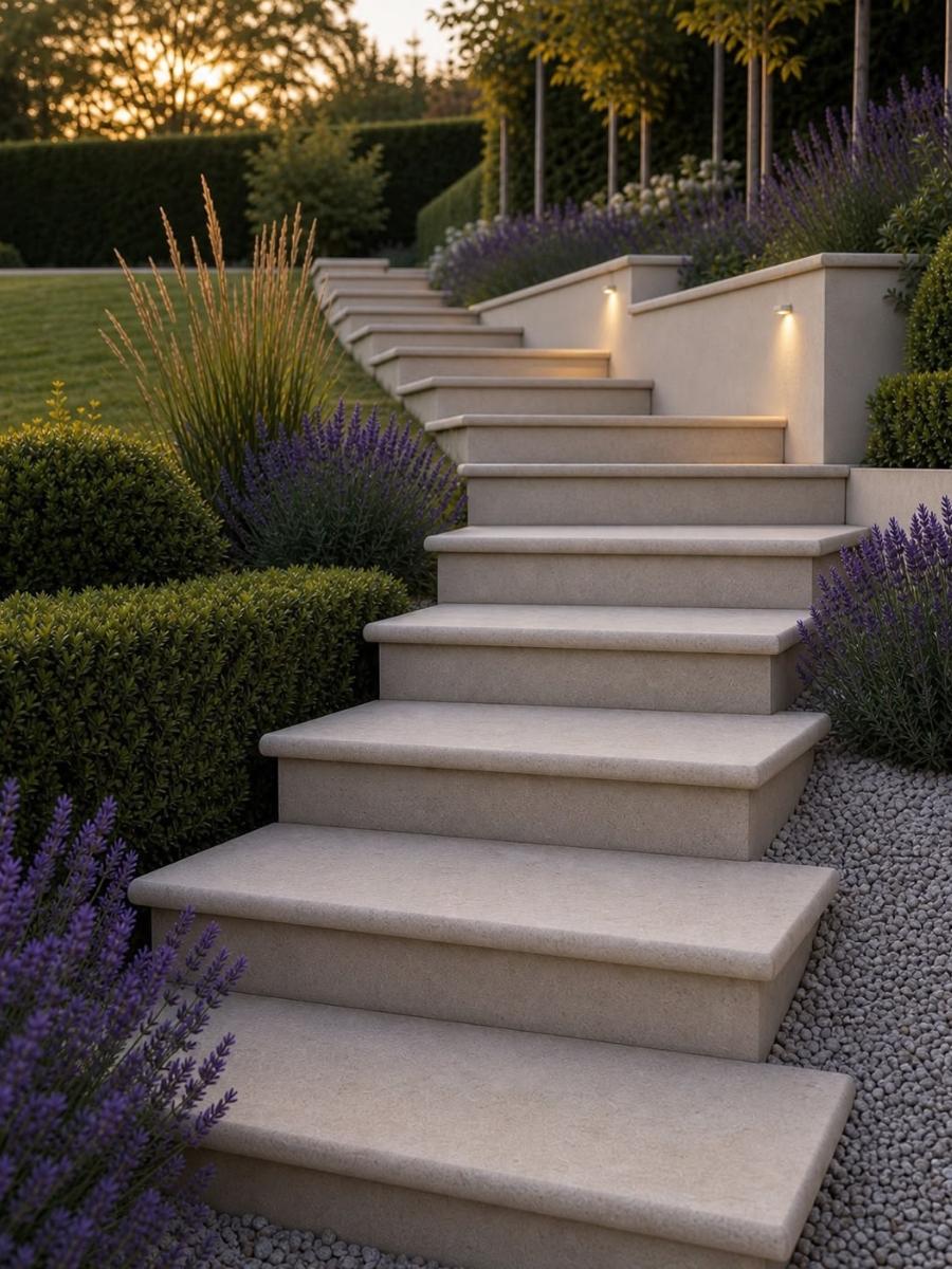 Dijon Limestone Bullnose for Coping and Edging - 900x350x30mm