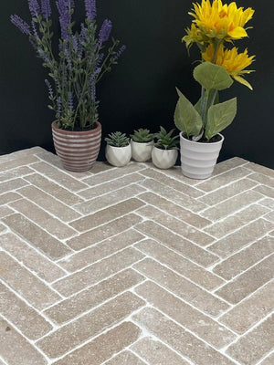 Dijon Limestone Oblong Slim Sett Pavers- 400x100x30mm
