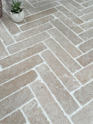 Dijon Limestone Oblong Slim Sett Pavers- 400x100x30mm

