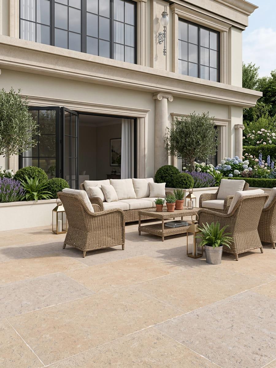 Dijon Antique Chiselled Edge Porcelain Paving Slab - 900x600x20mm