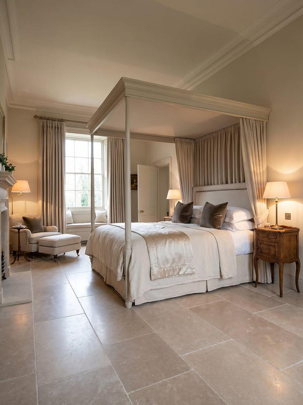 Dijon Honed and Tumbled Natural Limestone Tiles - 600xFree Lengthx15mm