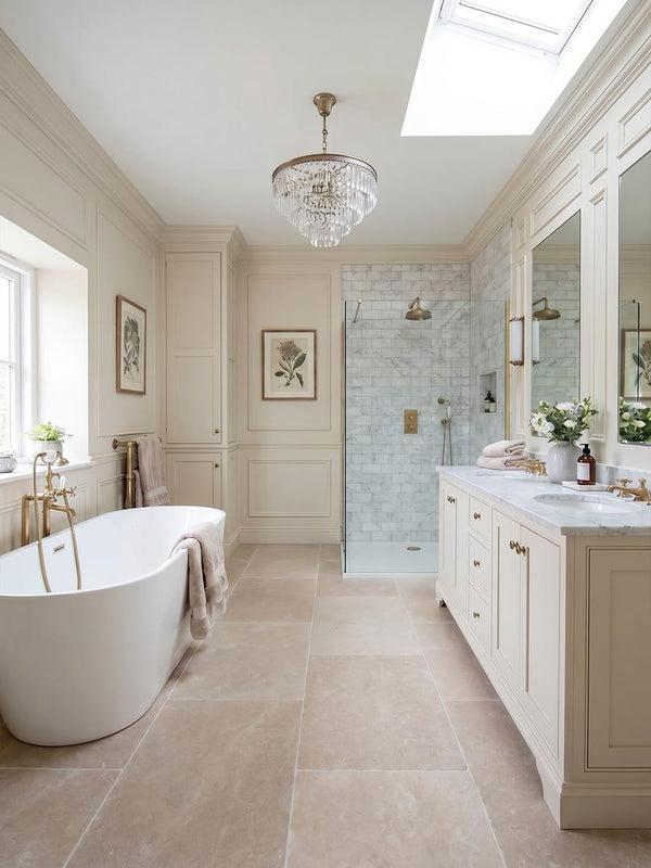 Dijon Honed and Tumbled Natural Limestone Tiles - 600xFree Lengthx15mm