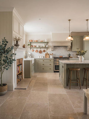Dijon Honed and Tumbled Natural Limestone Tiles - 600xFree Lengthx15mm