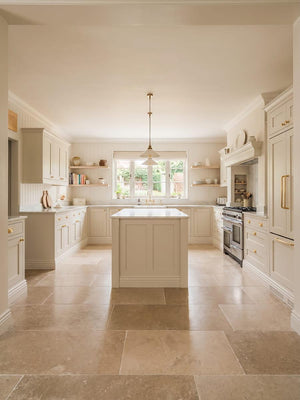 Dijon Brushed & Tumbled Limestone Tiles - 900x600x15mm