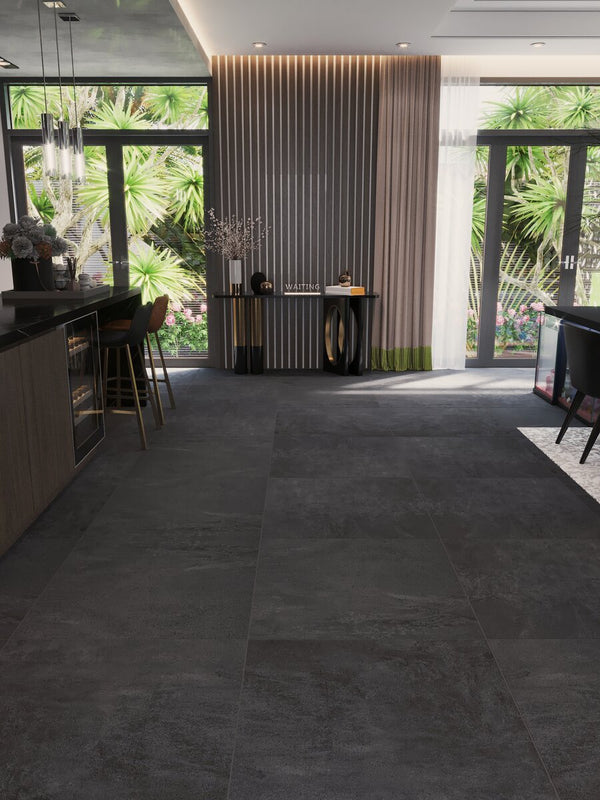 Dock Anthracite Porcelain Tile - 600x600x9.5mm