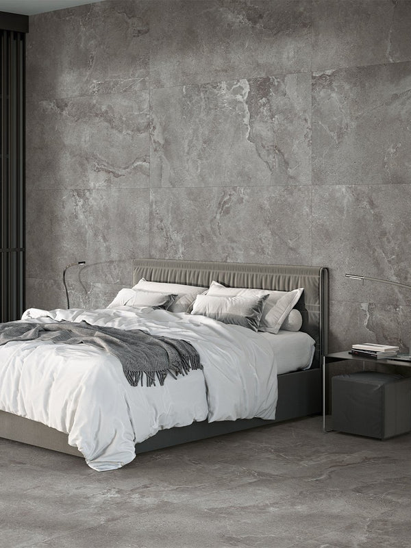 Dome Anthracite Porcelain Tile - 1200x600x9.5mm