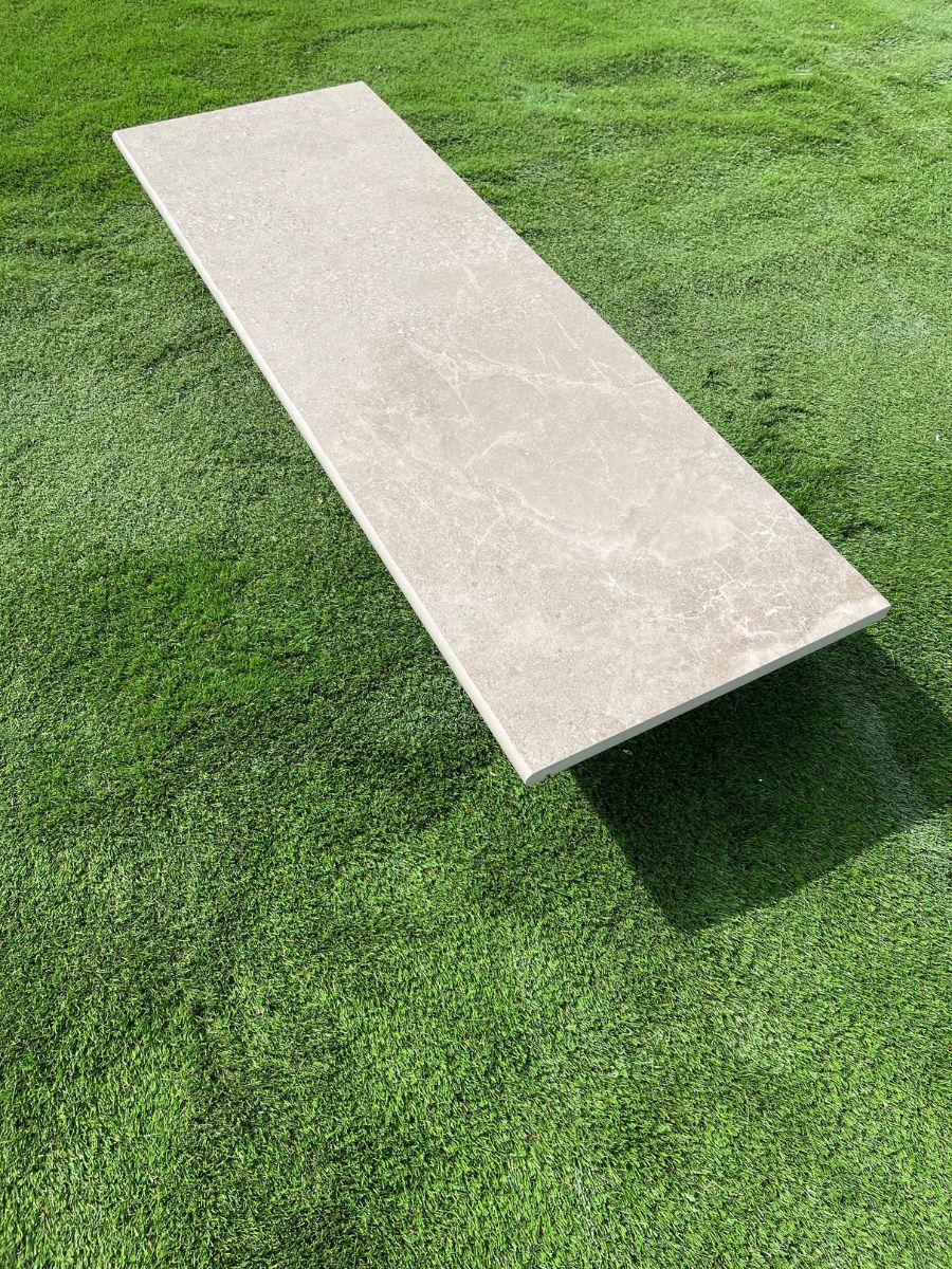 Dome Bone Porcelain Bullnose for Steps and Coping - 1200x400x20mm