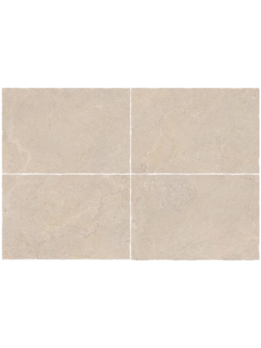 Cotswold Cream Tumbled Limestone-Effect Porcelain Paving - 910x610x20mm