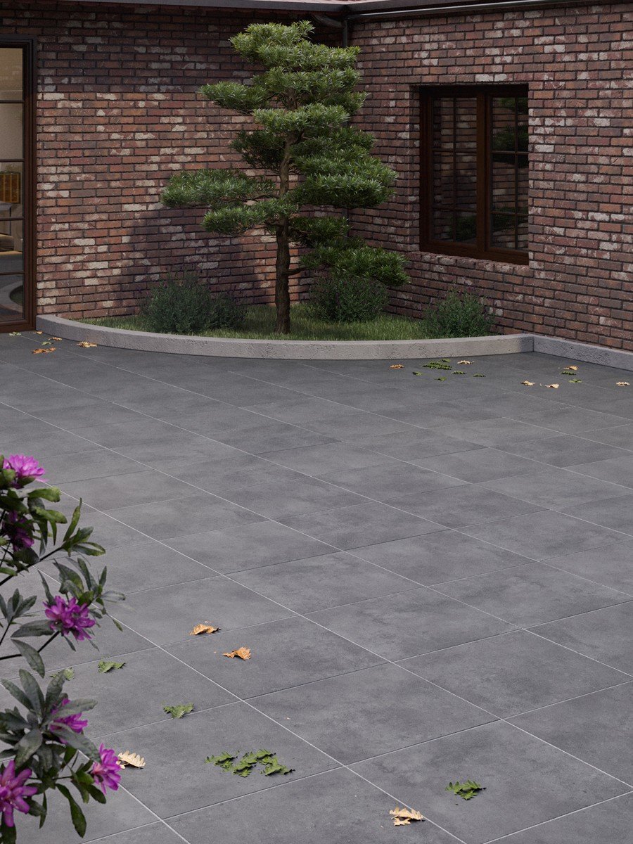 Eclipse Mid Grey Outdoor Porcelain - 600x600x20mm