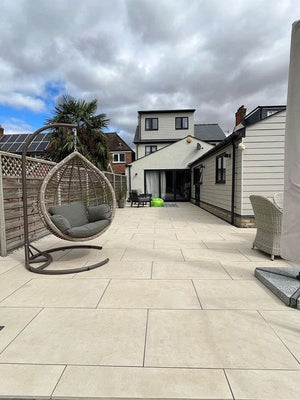 Eclipse Ivory Outdoor Porcelain Paving Slabs