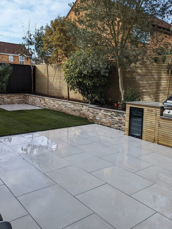 Eclipse Off White Outdoor Porcelain Paving Slabs - 900x600x20mm