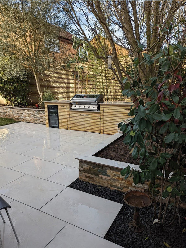 Eclipse Off White Outdoor Porcelain Paving Slabs - 900x600x20mm