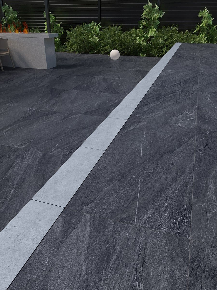 Eclipse Silver Edging Tile - 600x195mm