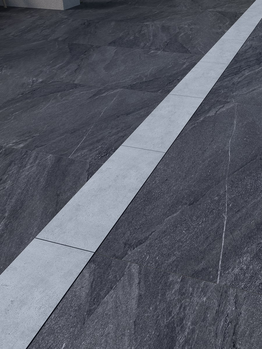 Eclipse Silver Edging Tile - 600x195mm