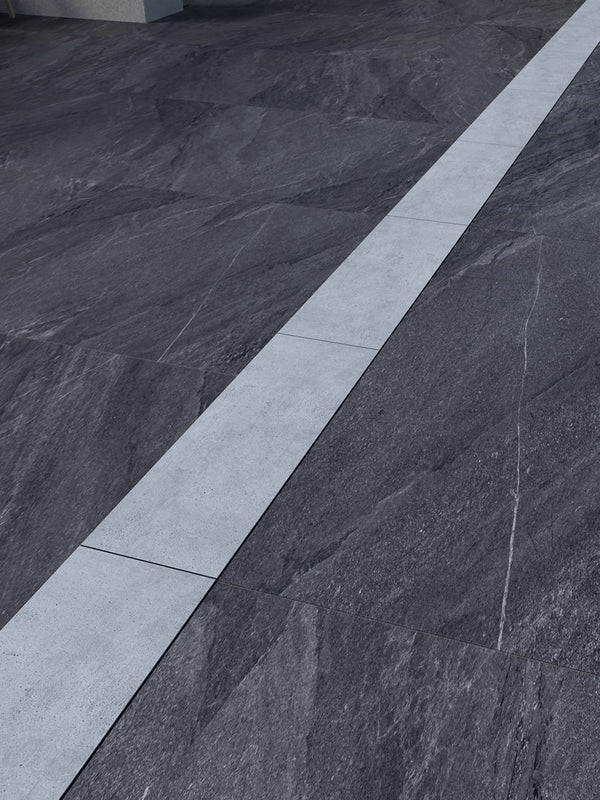 Eclipse Silver Edging Tile - 600x195mm
