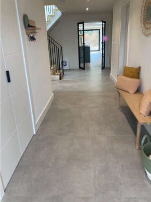 Eclipse Silver Porcelain Tile - 800x800mm