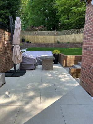 Eclipse Ivory Virtue Vitrified Porcelain Paving Slabs - 1200x600 Pack